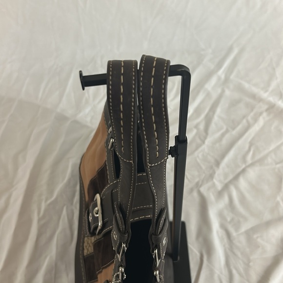 Coach F11346 Hamptons Leather Suede Jacquard Satchel Set - Picture 12 of 15